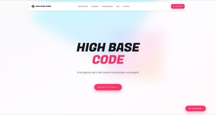 Design UI de la plateforme web High Base Code par Tariq Pulido